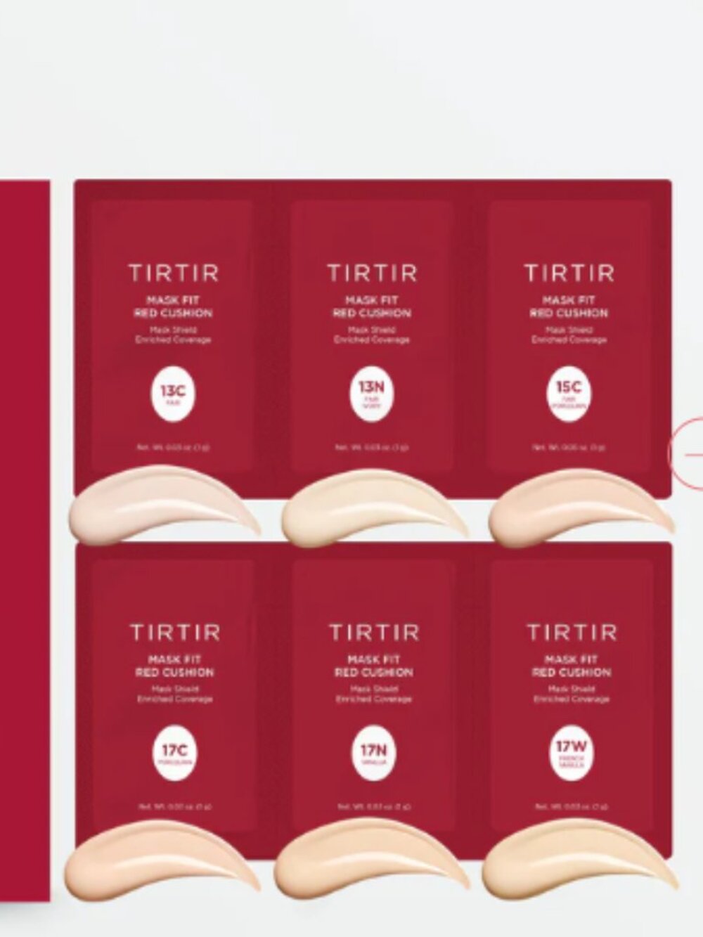 Mask Fit Red Cushion Trial Kit - 30 colours